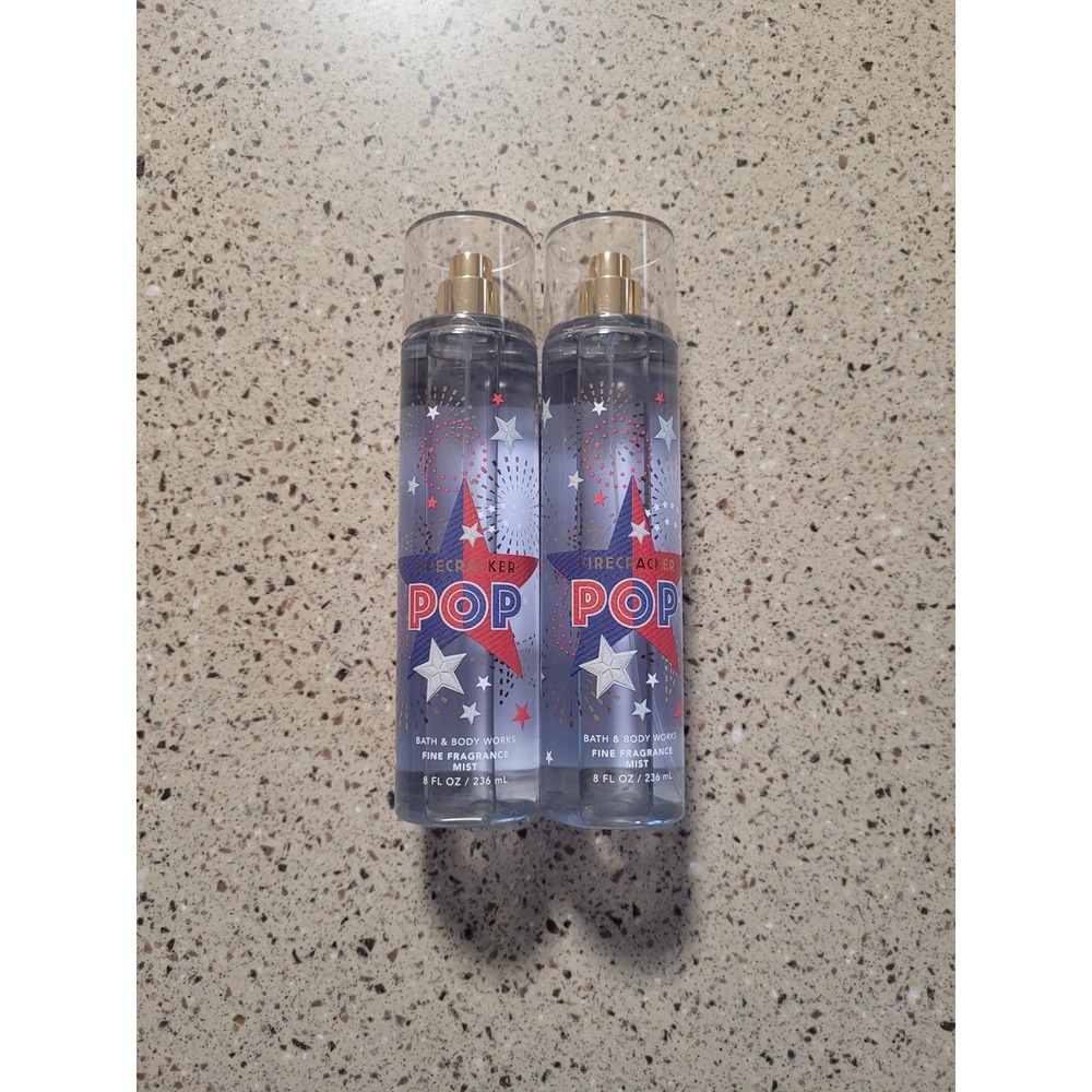 2 Bath & Body Works Firecracker Pop Fine Fragrance Mist Spray 8 oz Ea Body Spray